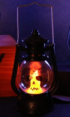 Vintage LED Halloween Nightlight with Ghost & Spider