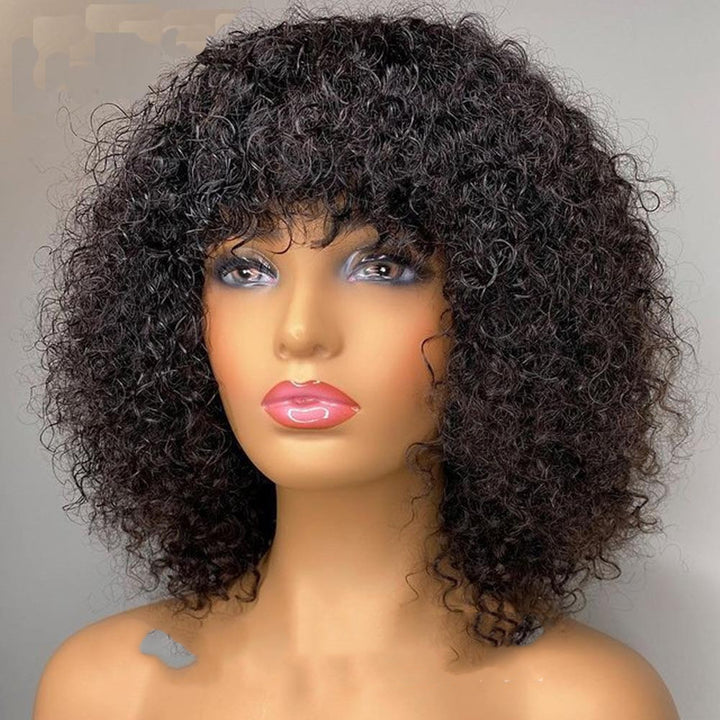 Women's Black Short Curly Wig