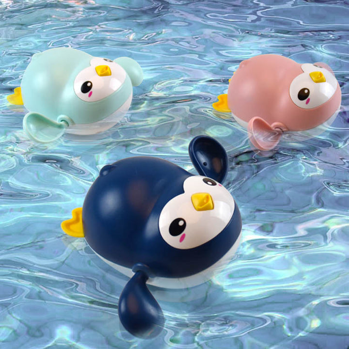 Wind-Up Swimming Penguin Bath Toy Set