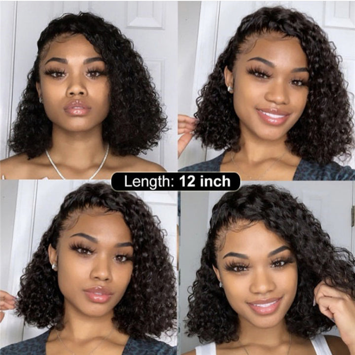 Synthetic Lace Front Curly Wig Black Color Wig