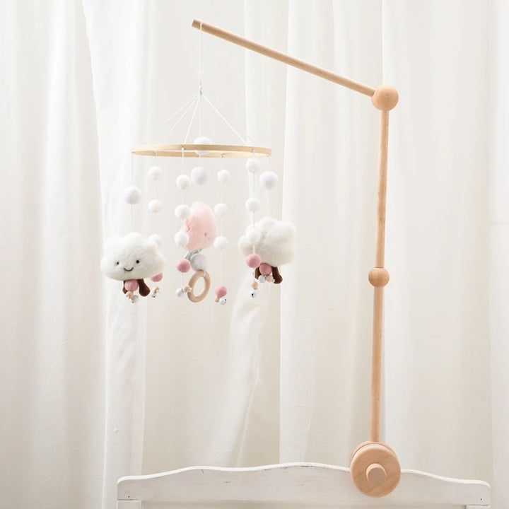 Baby Wooden Mosquito Net Rod with Bed Bell Support