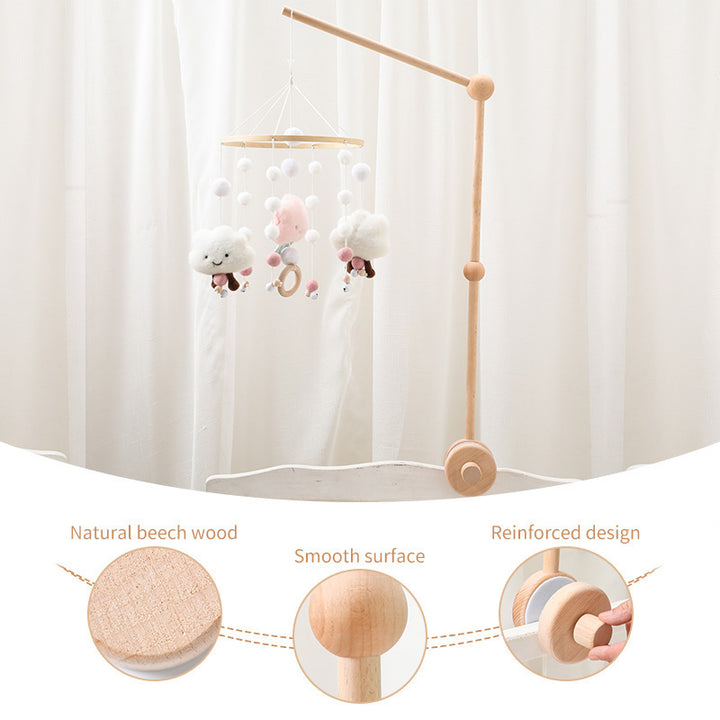 Baby Wooden Mosquito Net Rod with Bed Bell Support