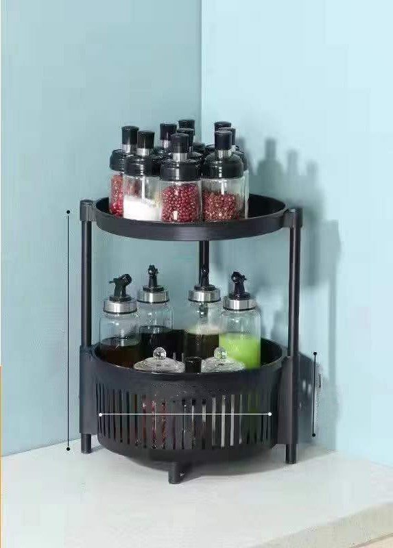 Multilayer Rotating Kitchen Storage Shelf