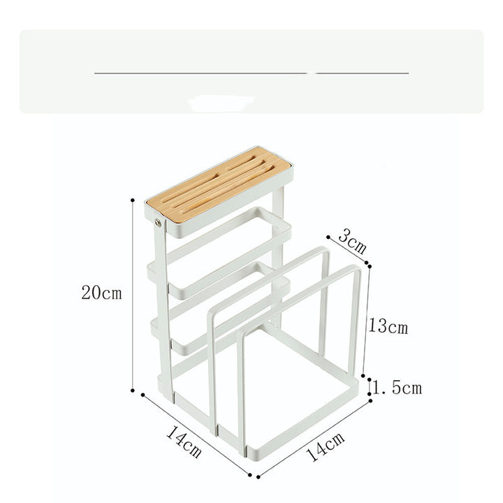 Multi-function Knife and Cutting Board Rack